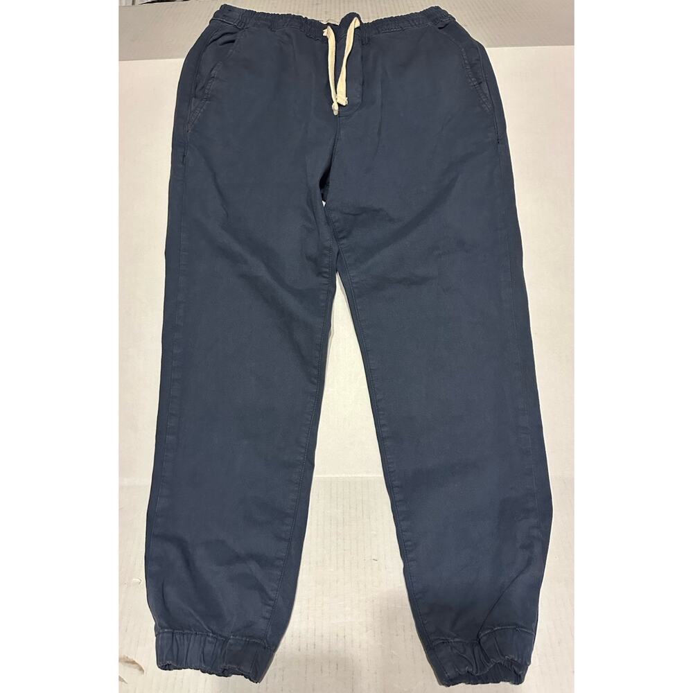 Marine Layer Saturday Cotton Pant Athletic Fit Small Washed Blue Drawstring NWT